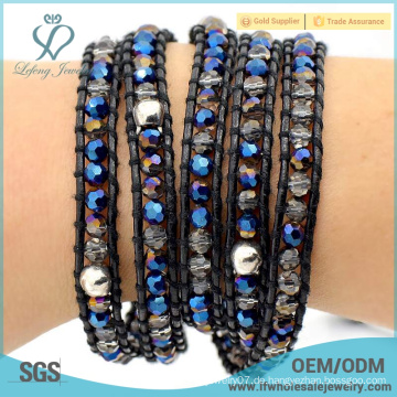 Bester Verkauf böhmische Großhandelsschmucksachen diy ledernes Armband mit Boho Art